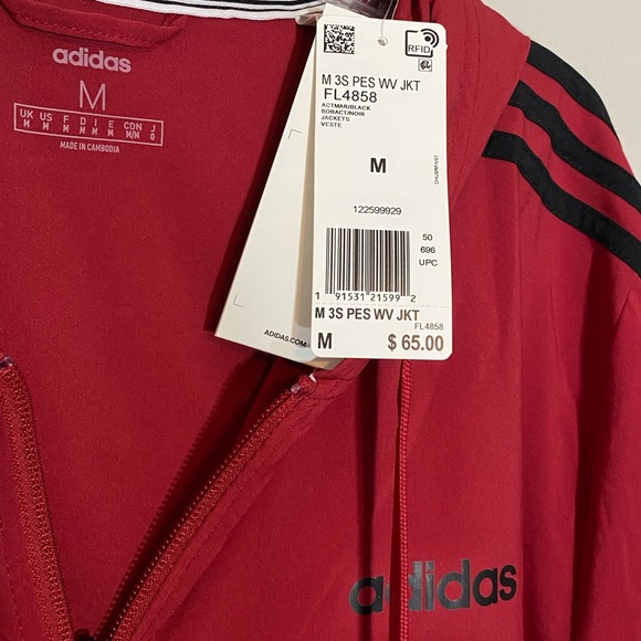 Adidas Track Jacket Windbreaker Hoodie Colorblock - Picture 8 of 12
